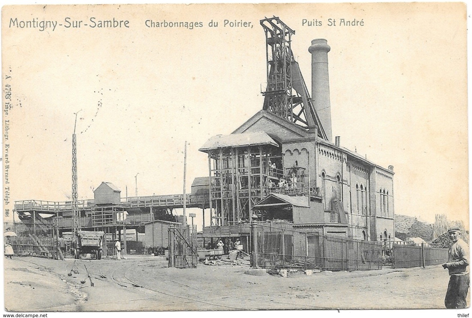 Montigny-sur-Sambre NA15: Charbonnages Du Poirier. Puits St André 1911 - Farciennes