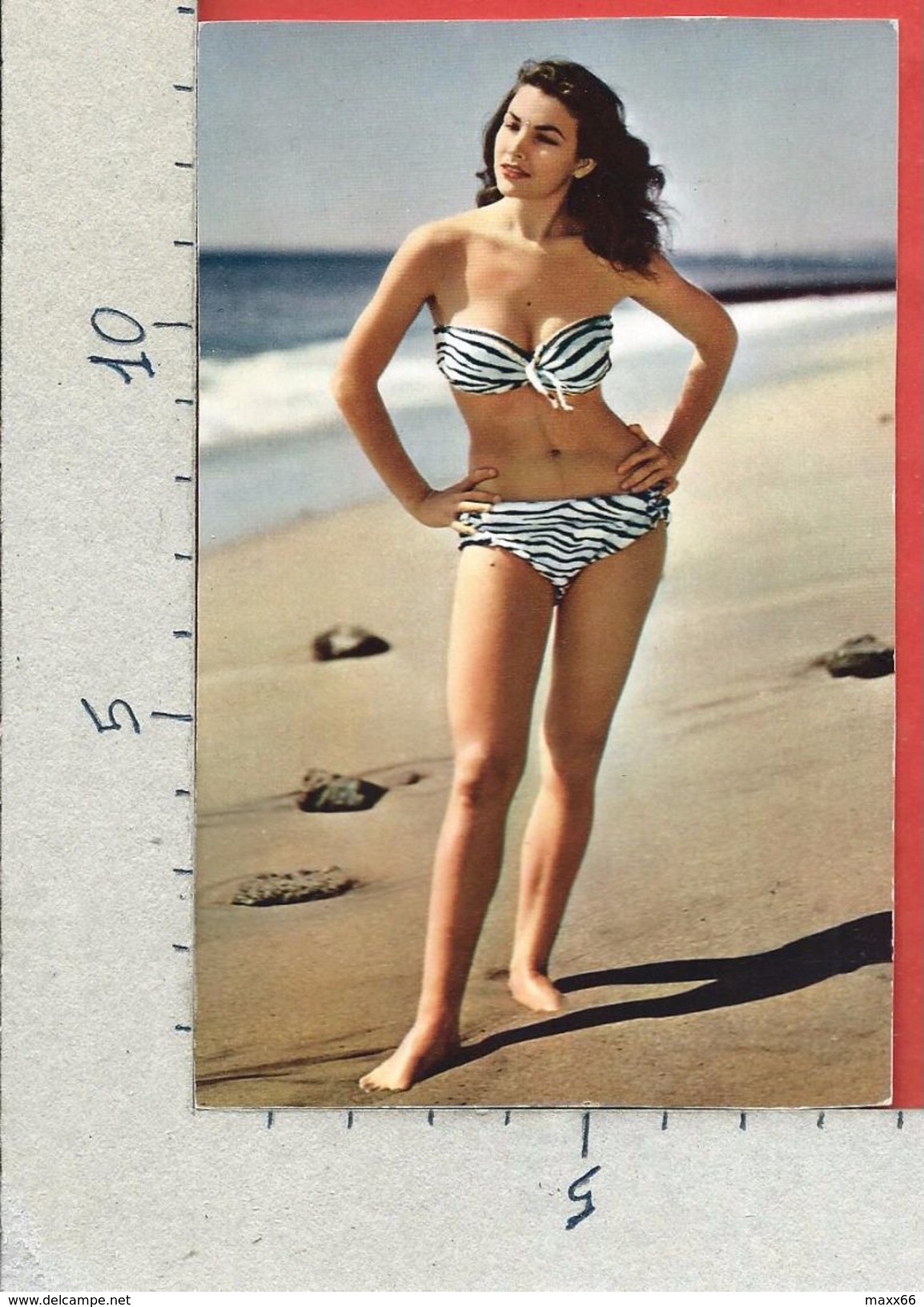 CARTOLINA NV ITALIA - PIN UP - Ragazza In Bikini Sulla Spiaggia - CECAMI 203 - 9 X 14 - Pin-Ups