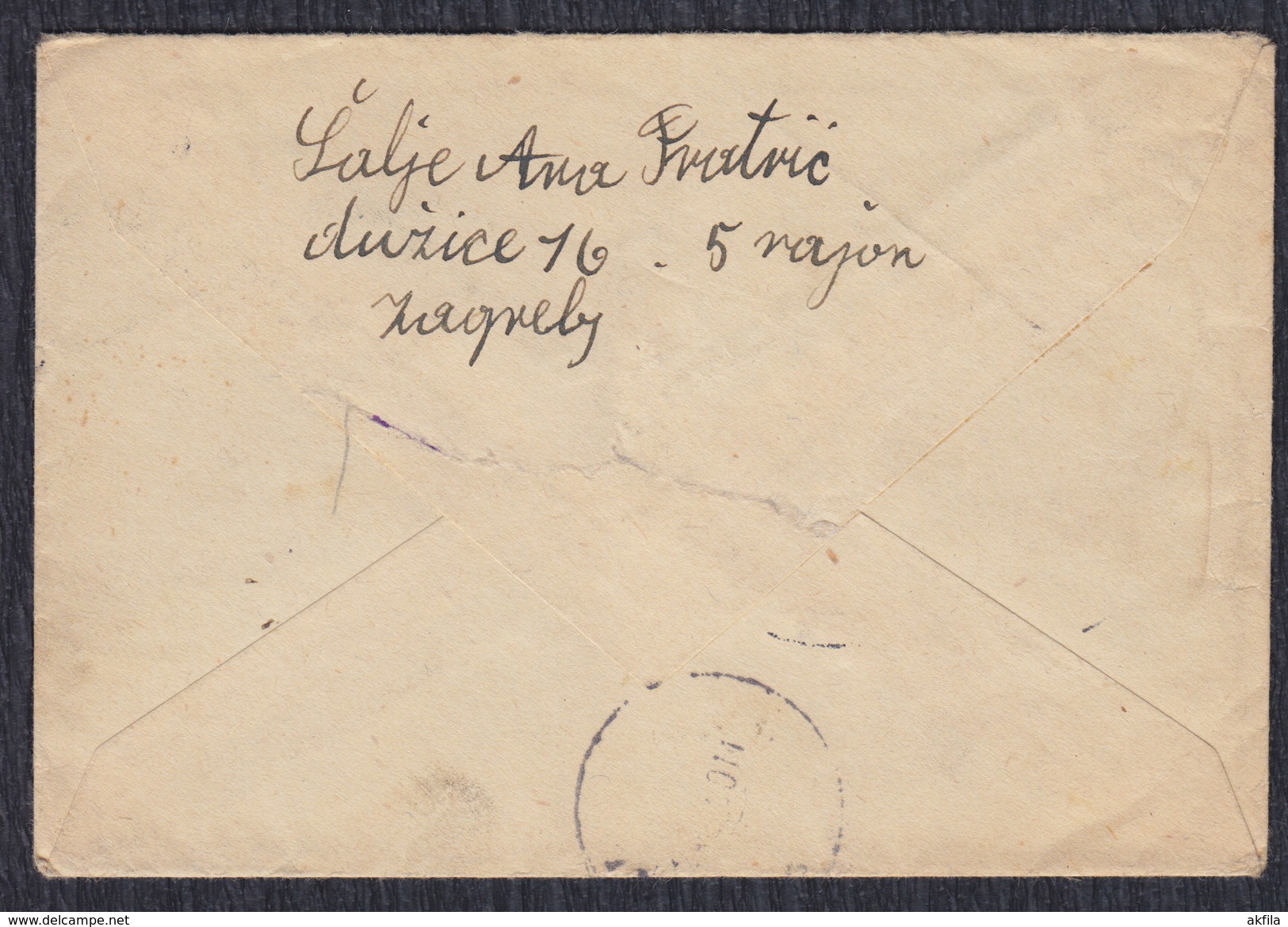 Yugoslavia 1950 Registered Letter Sent From Zagreb To Beograd - Covers & Documents