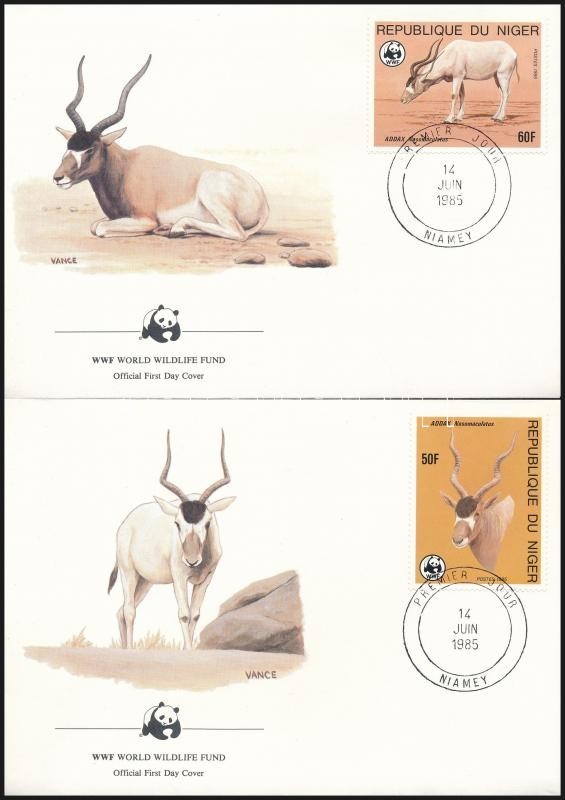 1985 WWF: Antilop Sor 4 FDC-n Mi 941-944 - Autres & Non Classés