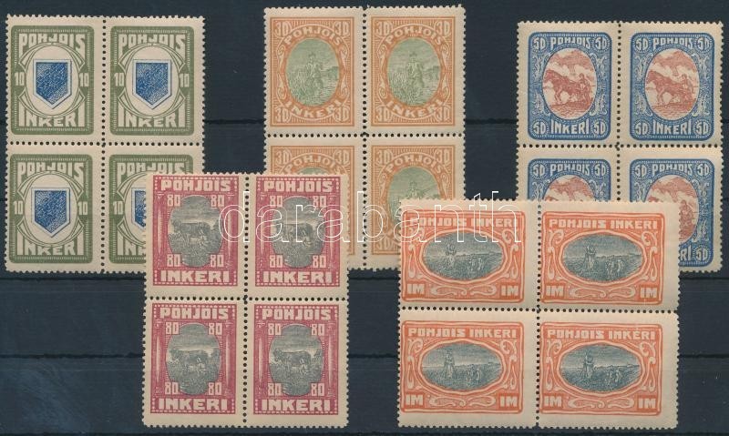 ** 1920 Mi 8-12 Vegyes Tömbök - Other & Unclassified