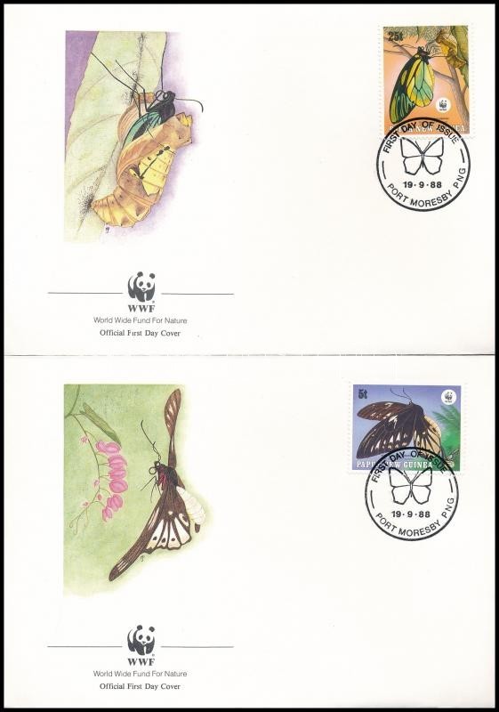 1988 WWF: Pillangó Sor 4 Db FDC-n Mi 574-577 - Autres & Non Classés