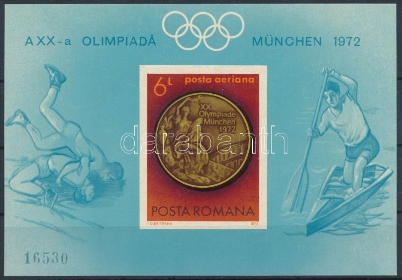 ** 1972 Nyári Olimpia, München Vágott Blokk Mi 101 - Other & Unclassified