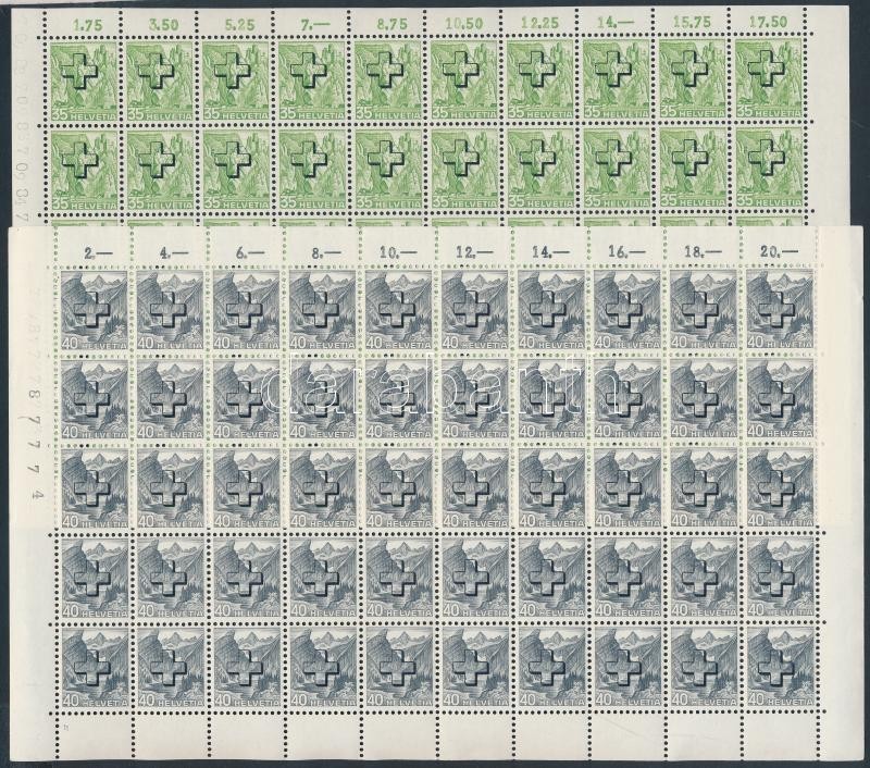 ** 1938 Hivatalos Mi 28-36 50-es Teljes Hajtott ívekben / Official Mi 28-36 Comlete Folded Sheets Of 50 - Autres & Non Classés