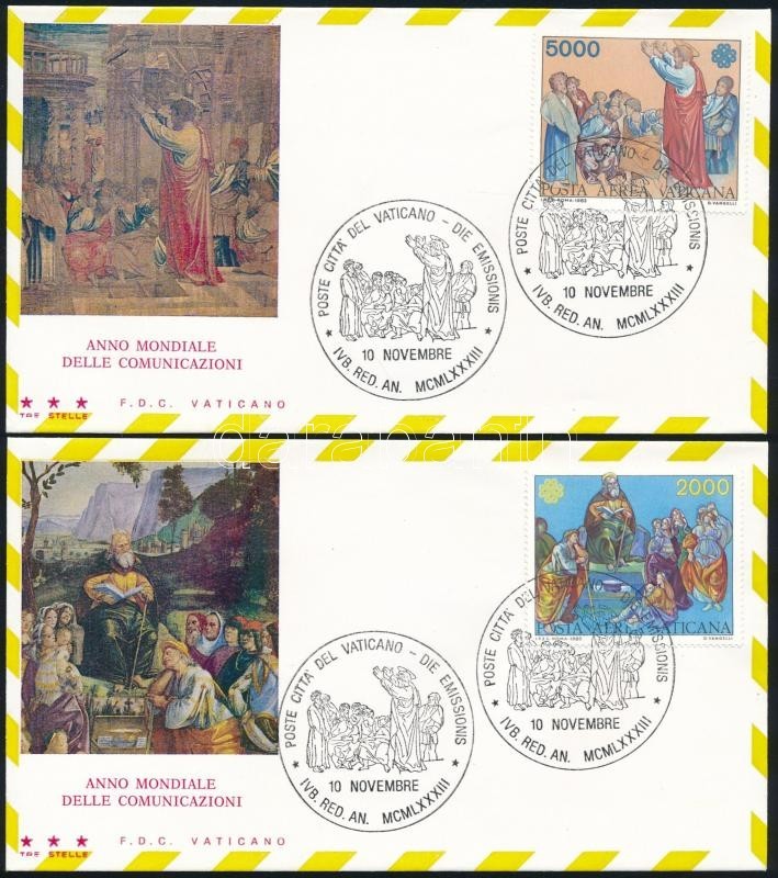 1983 A Kommunikáció éve Sor 2 FDC-n Mi 842-843 - Autres & Non Classés