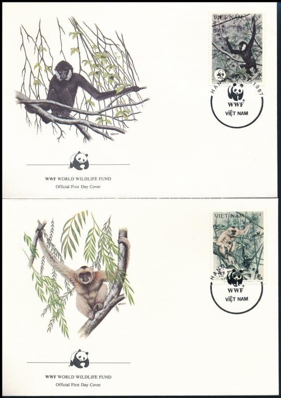 1987 WWF: Majmok Sor 4 Db FDC-n  Mi 1827-1830 - Autres & Non Classés