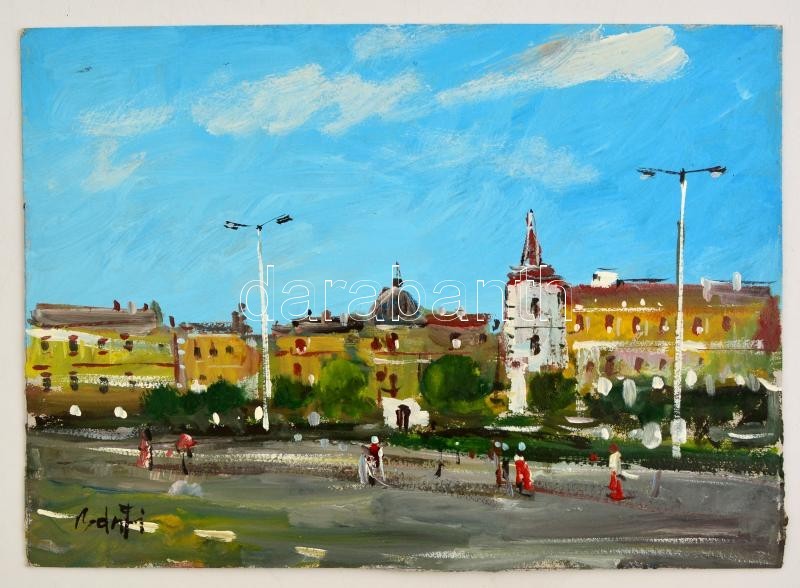 Bánfi Jelzéssel: Óbuda, Olaj, Karton, 23,5×33,5 Cm - Other & Unclassified