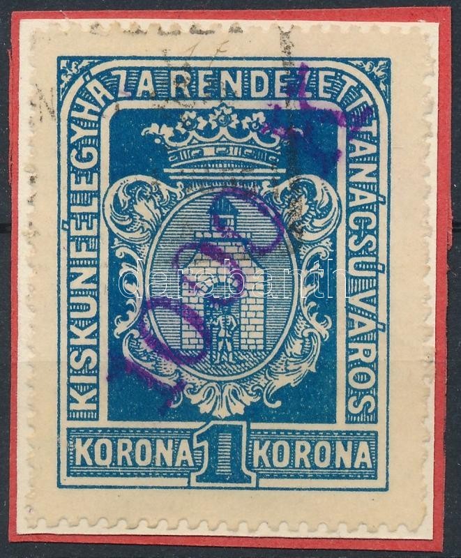 1923 Kiskunfélegyháza R.T.V. 13 Sz. Okirati Illetékbélyeg (10.000) - Non Classés