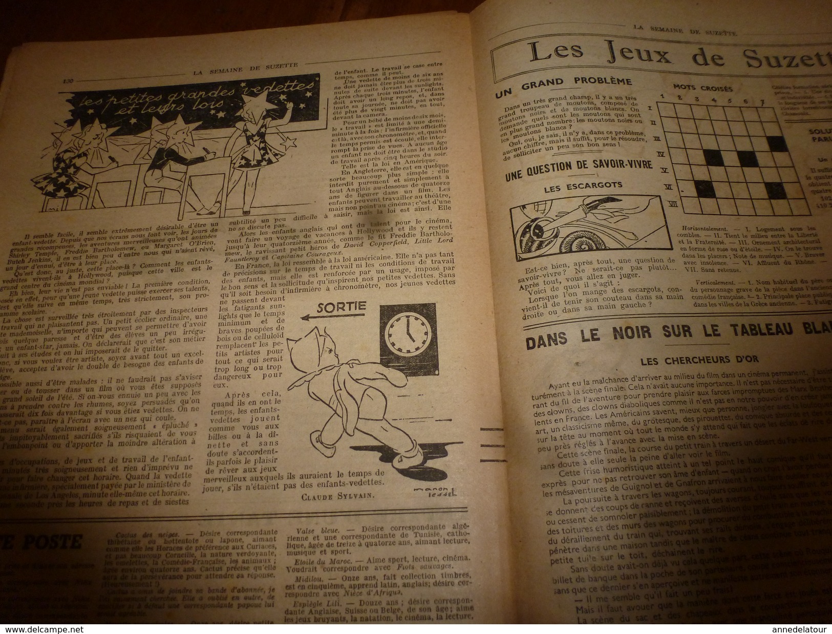 1947 LSDS : Une autre variante de l'histoire ----> LE CORBEAU ET LE RENARD ,illustrée par G. Tisserand; etc