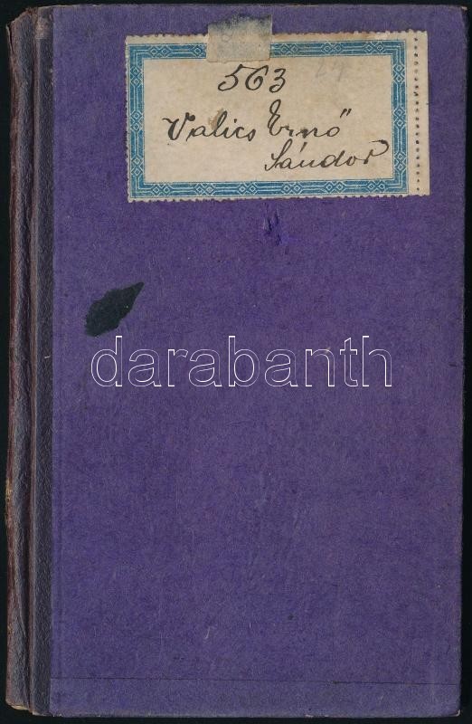 1919 Régi Munkakönyv, Pecsétekkel - Unclassified