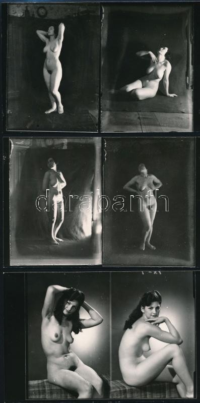 Cca 1948 Demeter Károly (1892-1983) Budapesti Fényképész Hagyatékából 6 Db Vintage Negatívjáról Készült Kontakt Másolato - Autres & Non Classés