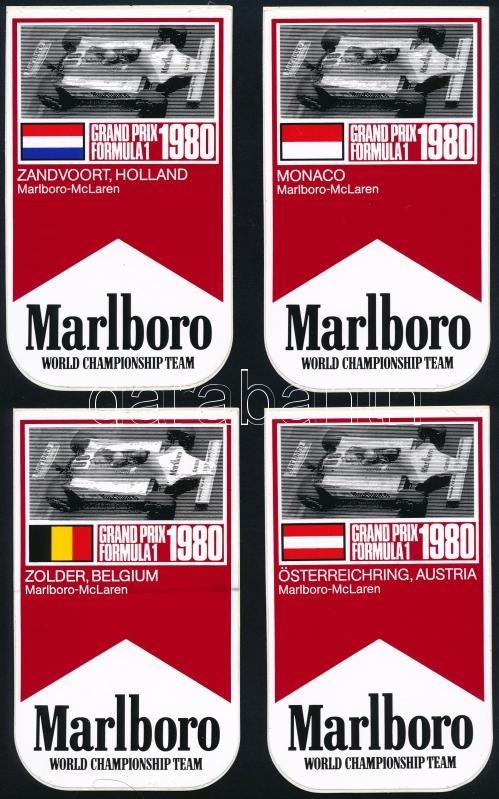 1980 Grand Prix Formula 1 Marlboro - 15 Db Matrica - Advertising