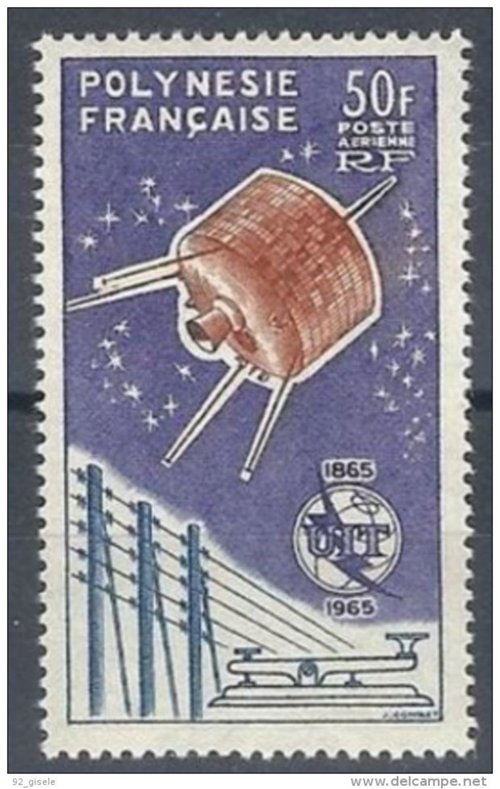 Polynésie Aerien YT 10 (PA) " Union Des Télécommunications " 1965 Neuf** - Unused Stamps