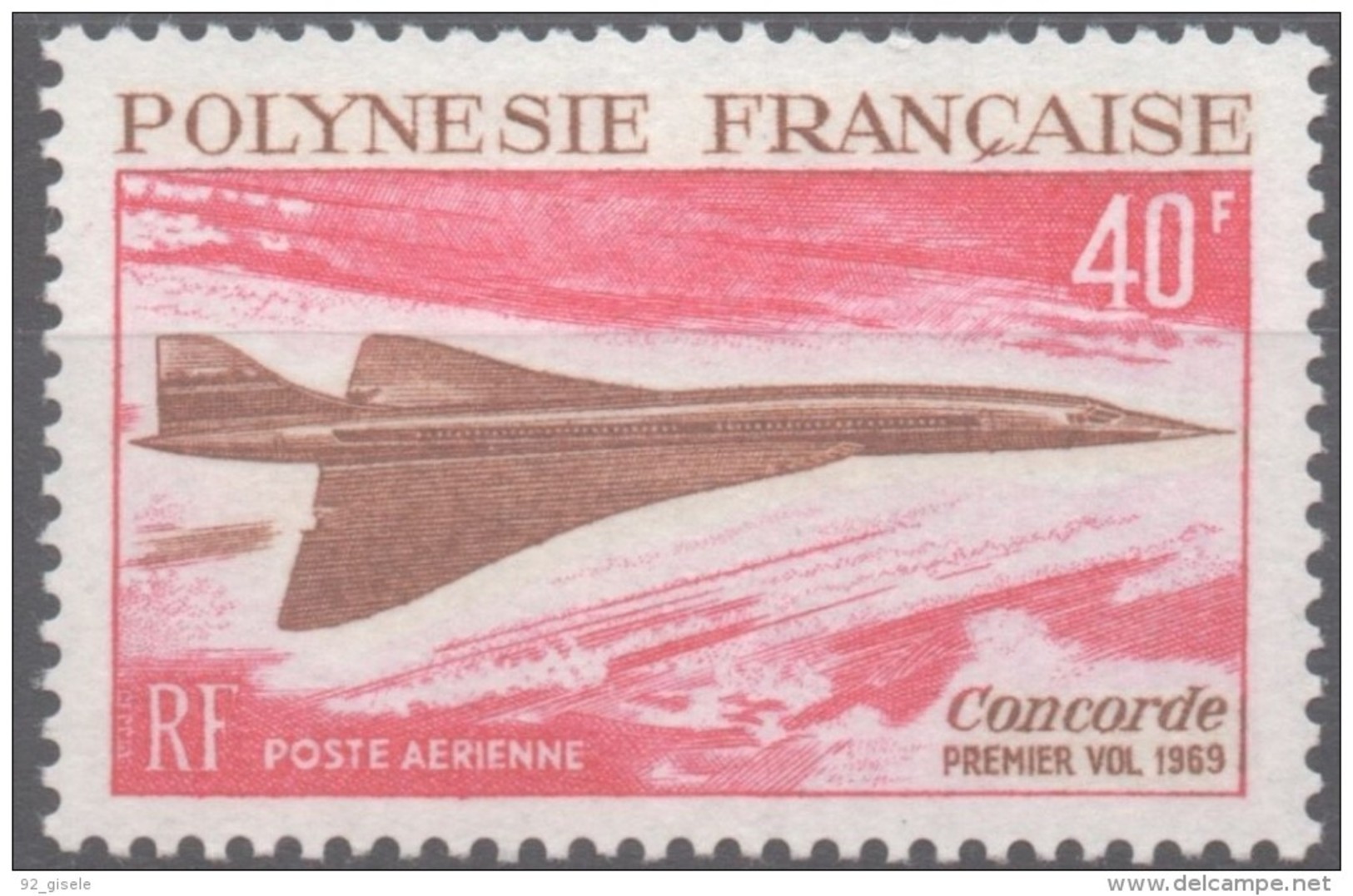 Polynésie Aerien Yt 27 (PA 27) " Le Concorde " 1969 Neuf** - Unused Stamps