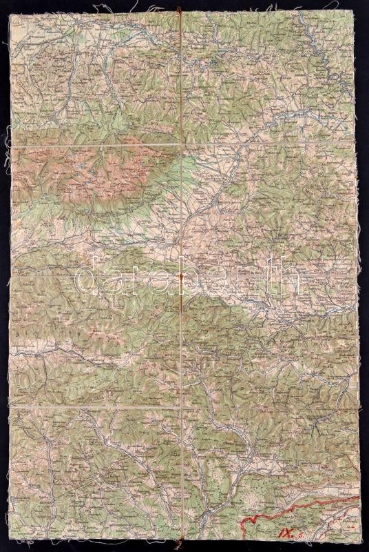 Cca 1910 Felvidék, Lőcse és Környéke Katona Térkép Vászonra Kasírozva / Map On Canvas. 40x60 Cm - Other & Unclassified