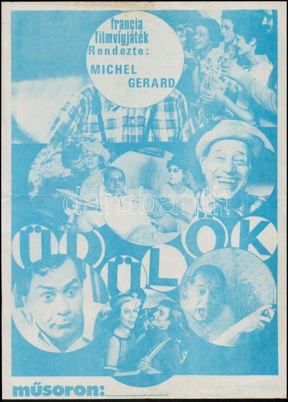 1977 Üdülők, Francia Filmvígjáték Plakát, 41x30 Cm - Autres & Non Classés