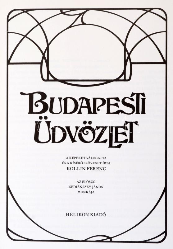 Kollin Ferenc (szerk.): Budapesti üdvözlet. Budapest, 1983, Helikon Kiadó. Kiadói Egészvászon Kötésben, Fekete-fehér Fot - Unclassified