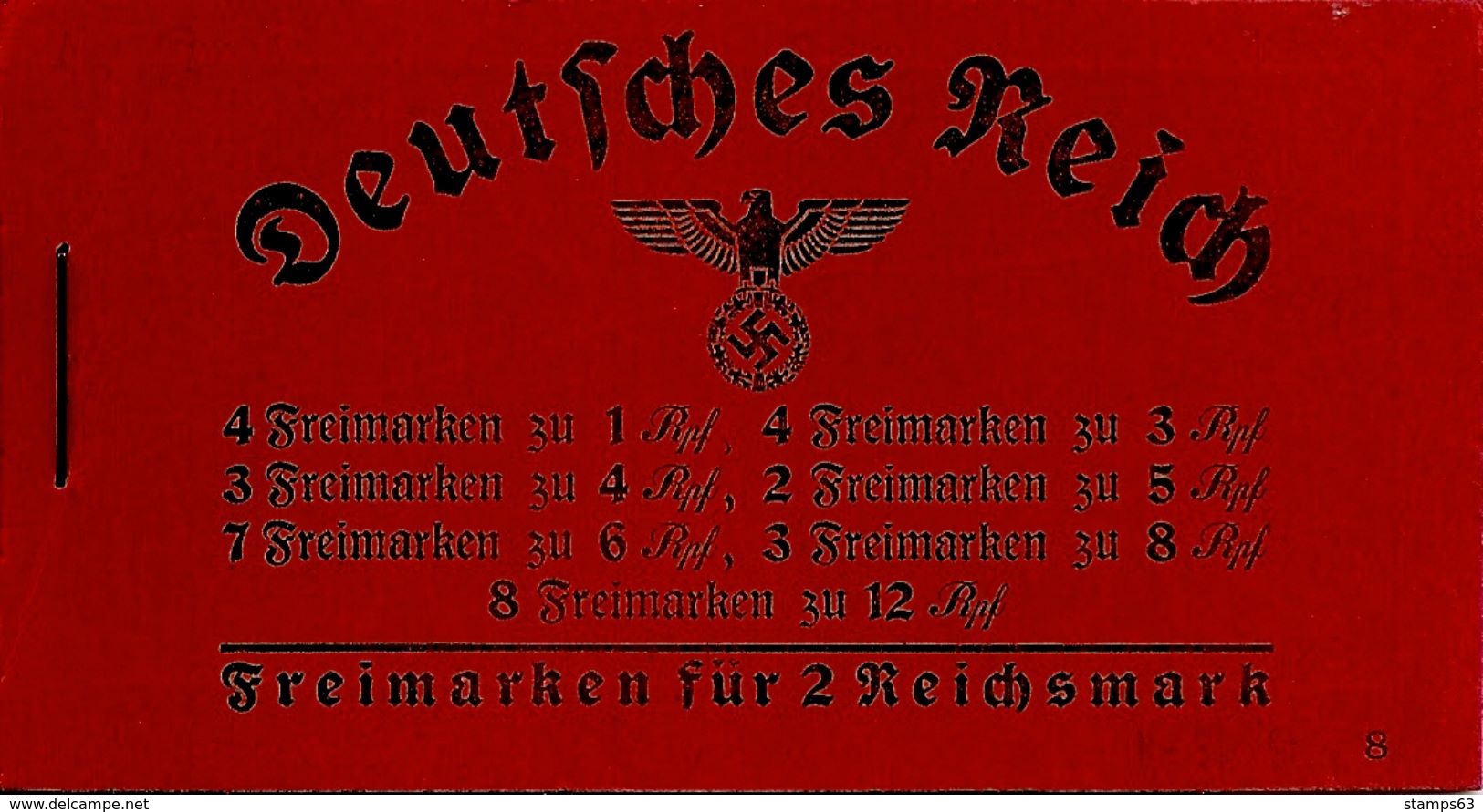 DEUTSCHES REICH / GERMANY EMPIRE, 1937, Booklet / Markenheftchen MH 37.4 - Markenheftchen