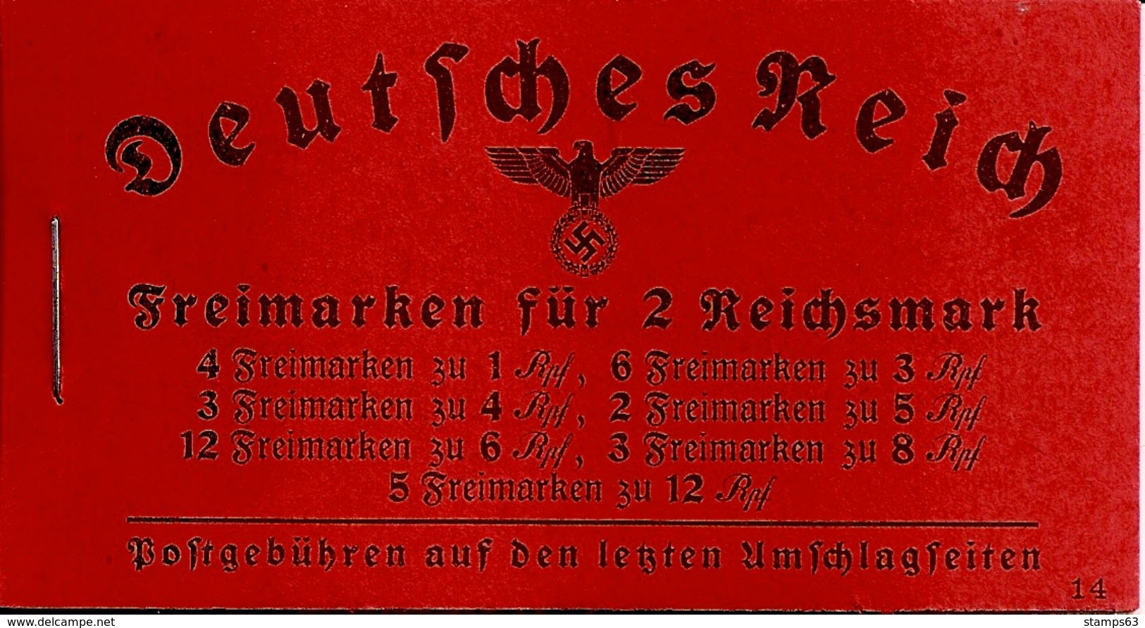 DEUTSCHES REICH / GERMANY EMPIRE, 1940, Booklet / Markenheftchen MH 39.4 - Cuadernillos