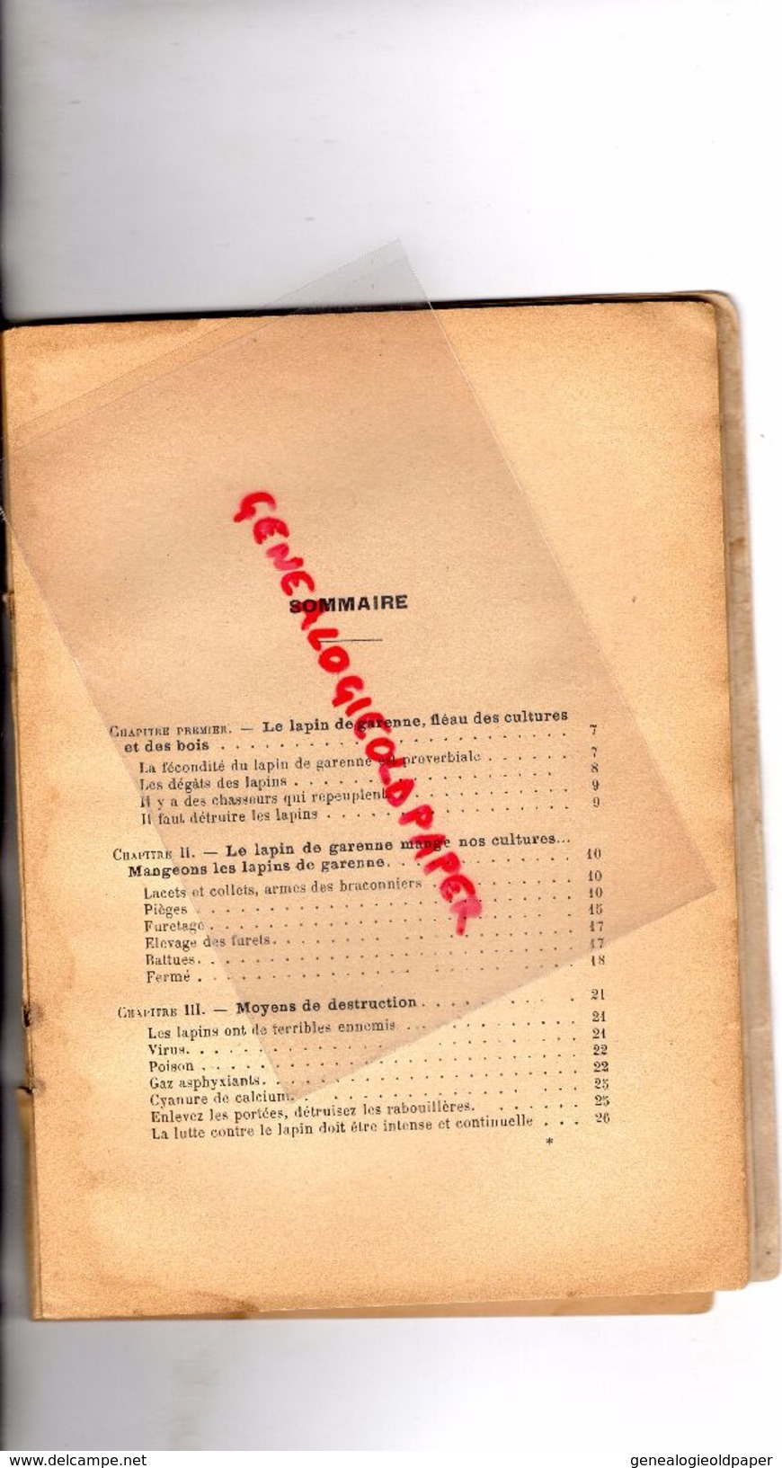 COMMENT DETRUIRE LE LAPIN DE GARENNE SANS FUSIL-CHASSE-ANDRE AVENEL-FLAMMARION- 1942- AGRICULTURE LACETS COLLETS PIEGES - Fischen + Jagen