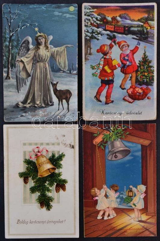 ** * Kb. 77 Db Főleg RÉGI Karácsonyi üdvözlőlap / Cca. 77 Mostly Pre-1945 Christmas Greeting Art Postcards - Non Classés