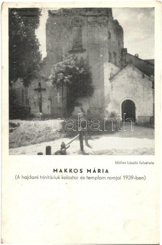 * T2/T3 Budakeszi, Makkosmária, A Hajdani Trinitárius Kolostor és Templom Romjai 1939-ben  (EK) - Unclassified