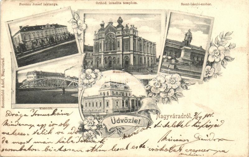 T2 Nagyvárad, Oradea; Ferenc József Laktanya, Orthodox Izraelita Templom, Zsinagóga, Szent László Szobor, Múzeum / Milit - Unclassified