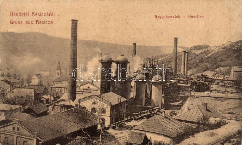 T2/T3 Resica, Resita; Nagyolvasztók. W.L. 1143. / Hochöfen / Steel Works, Furnace (EK) - Unclassified