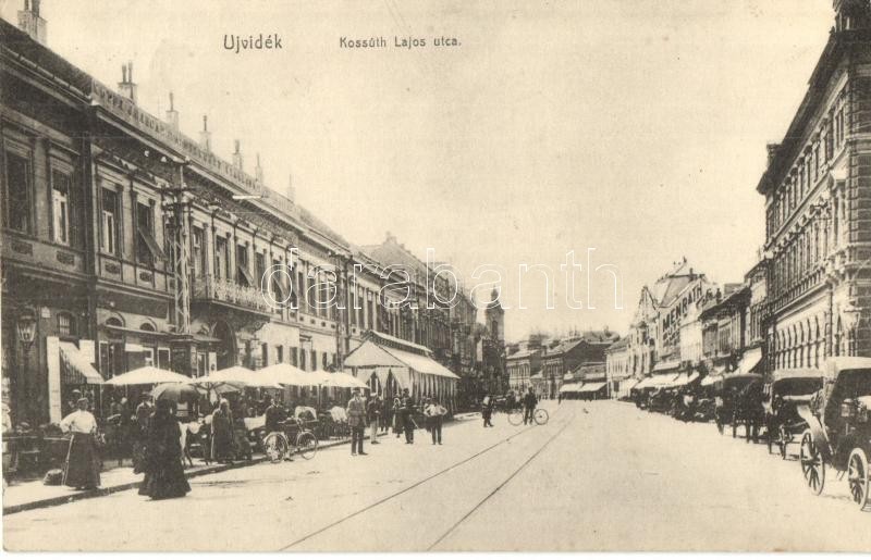 T2 Újvidék, Novi Sad; Kossuth Lajos Utca, Piac, üzletek / Street View, Shops, Market - Unclassified