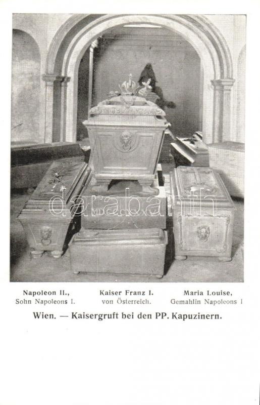 ** T1/T2 Vienna, Wien; Kaisergruft Bei Den PP. Kapuzinern /  Austrian Royal Caskets In Vienna, The Coffins Of Napoleon I - Unclassified