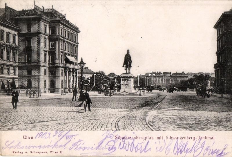 T2 Vienna, Wien I. Schwarzenbergerplatz, Denkmal / Square, Statue - Unclassified