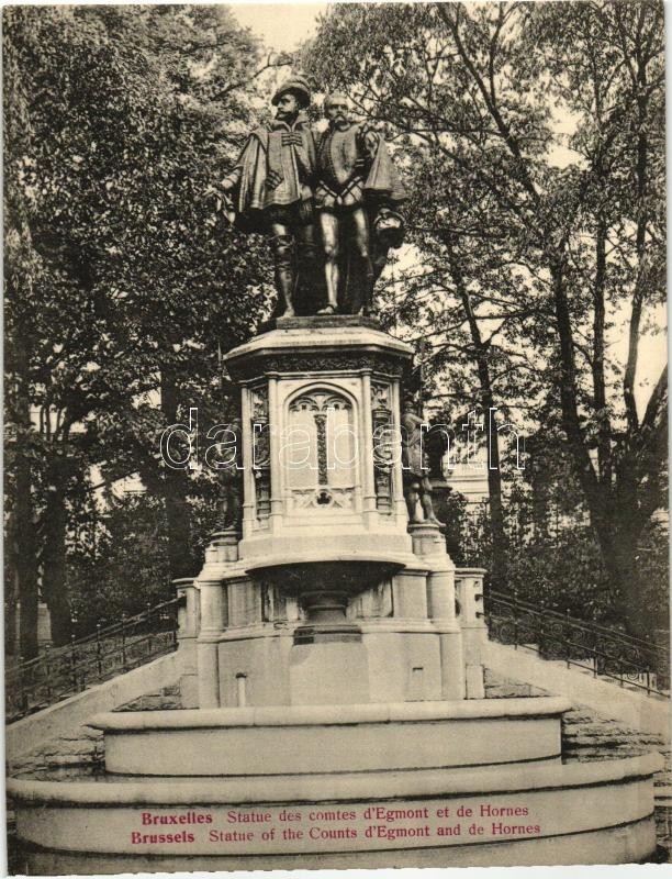 ** T2 Brussels, Bruxelles; Statue Of The Counts D'Egmont And De Hornes (17,8 Cm X 13,6 Cm) - Non Classés
