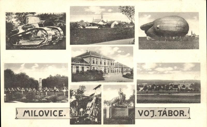 ** T1/T2 Milovice, Military Barracks, Tank, Monument, Airship, Cemetery, Church - Unclassified