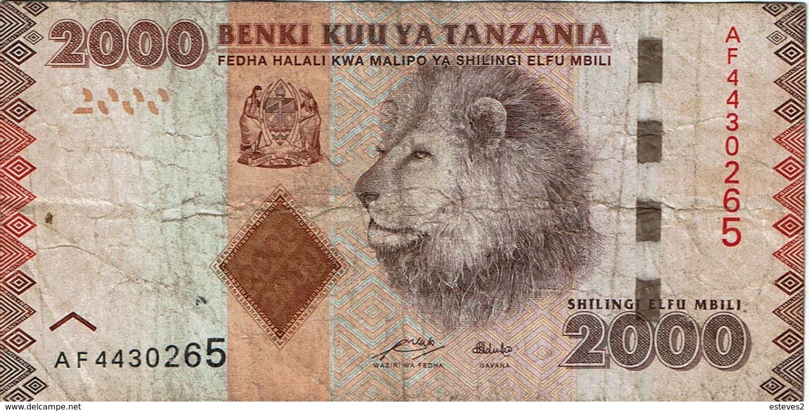 Tanzania , 2000 Shilingi , Used - Tanzanie