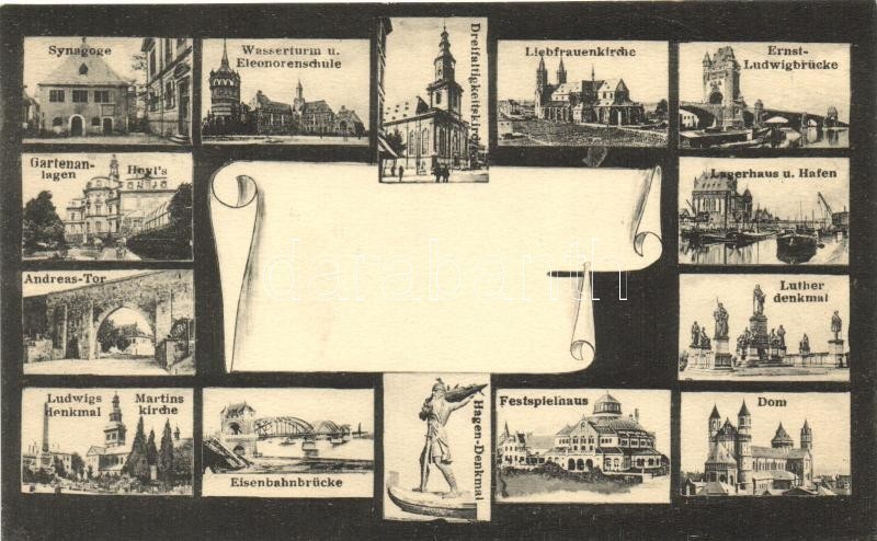 ** T1 Worms A. Rh., Multi-view With Synagogue - Unclassified