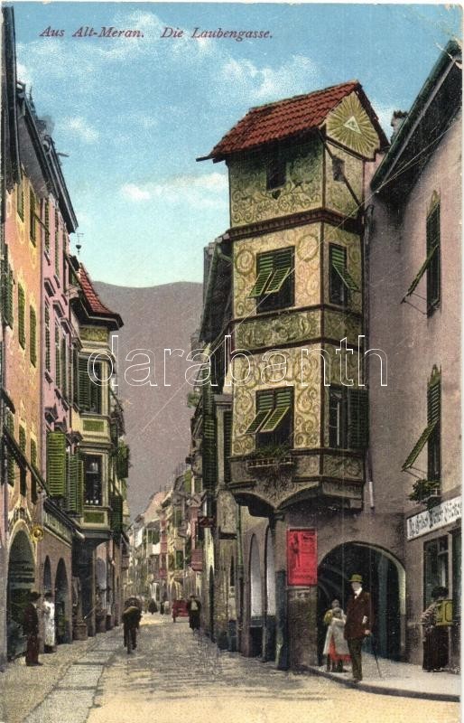 T2/T3 Merano, Meran (Südtirol);  Alt-Meran, Die Laubengasse / Street View In The Old Town  (EK) - Non Classés