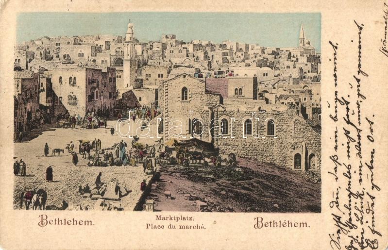 T2/T3 1898 Bethlehem, Marktplatz / Place Du Marche / Market Square (EK) - Non Classés