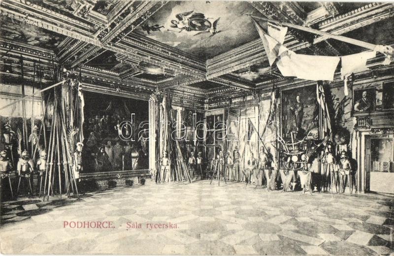 ** Pidhirtsi, Podhorce; Sypialnia Króla Jana III, Sala Rycerska / Castle Interior - 2 Pre-1945 Postcards - Unclassified