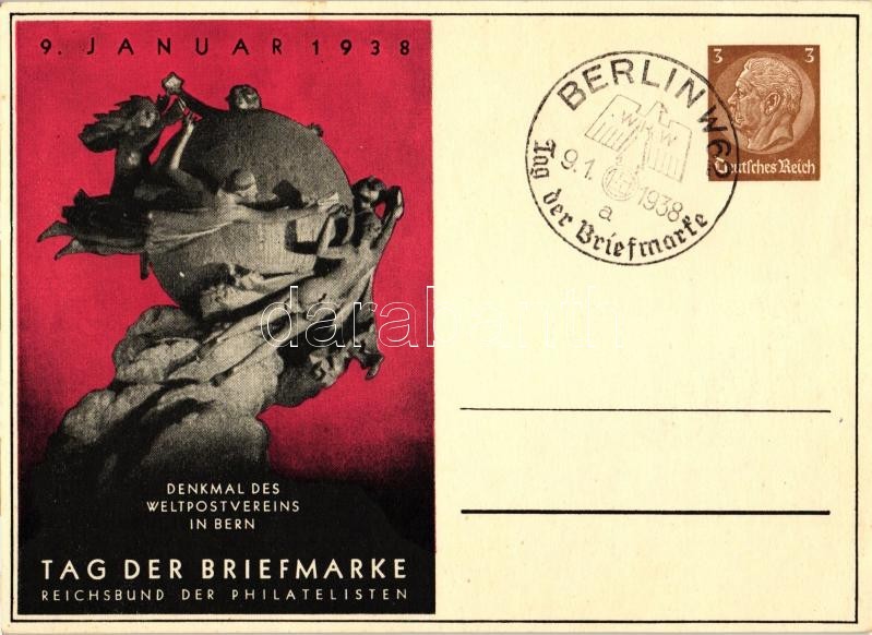 * T2 1938 Tag Der Briefmarke, Reichsbund Der Philatelisten; Denkmal Des Weltpostvereins In Bern / Day Of Philately, UPU  - Non Classés