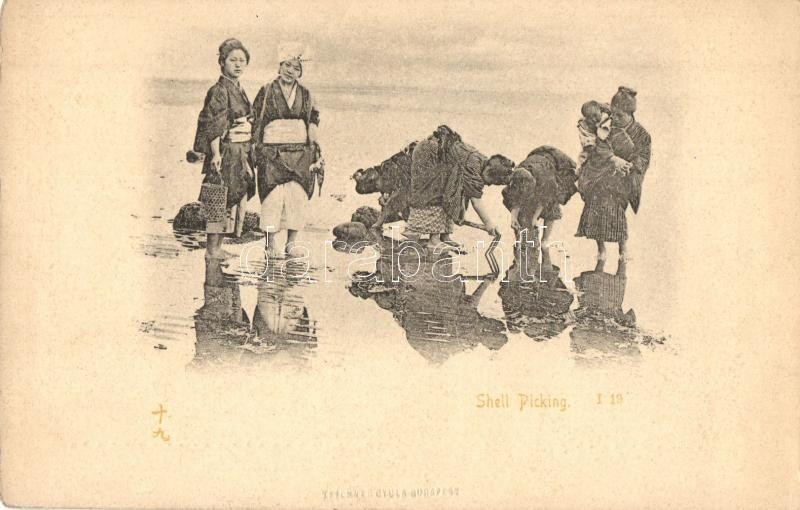 ** T2 Kínai Kagylógyűjtők. Teichner Gyula Kiadása / Shell Picking, Chinese Folklore - Non Classés