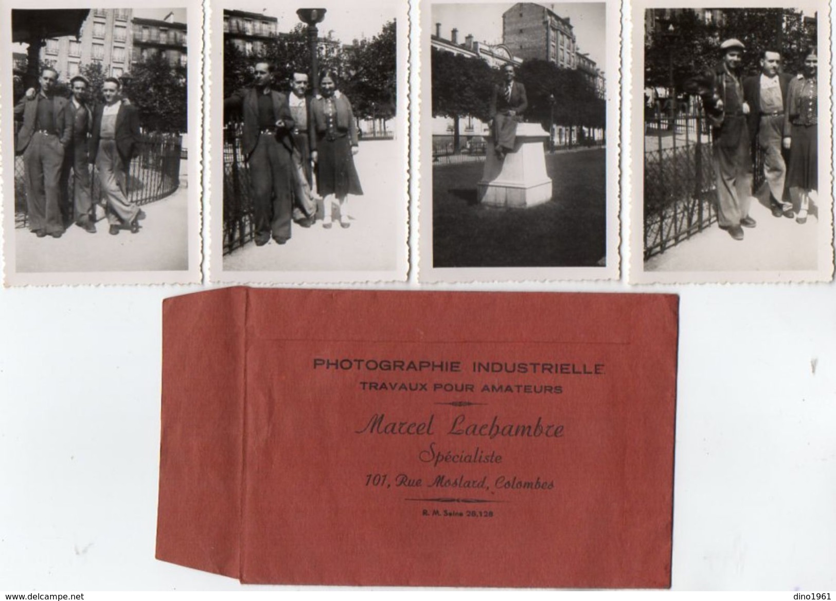 PHOTO 415 - Photo Originale X 4 + Pochette Du Photographe - Photographie Industrielle Marcel LACHAMBRE à COLOMBES - Places