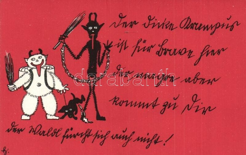 ** T2 Krampus Art Postcard. Verlag Strohschneider Nr. 1019. - Unclassified