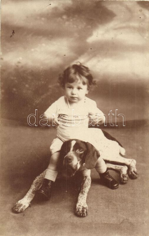 T2 1916 Pancsova, Pancova; Kutya Gyermekkel / Dog With Child. Photo - Non Classés