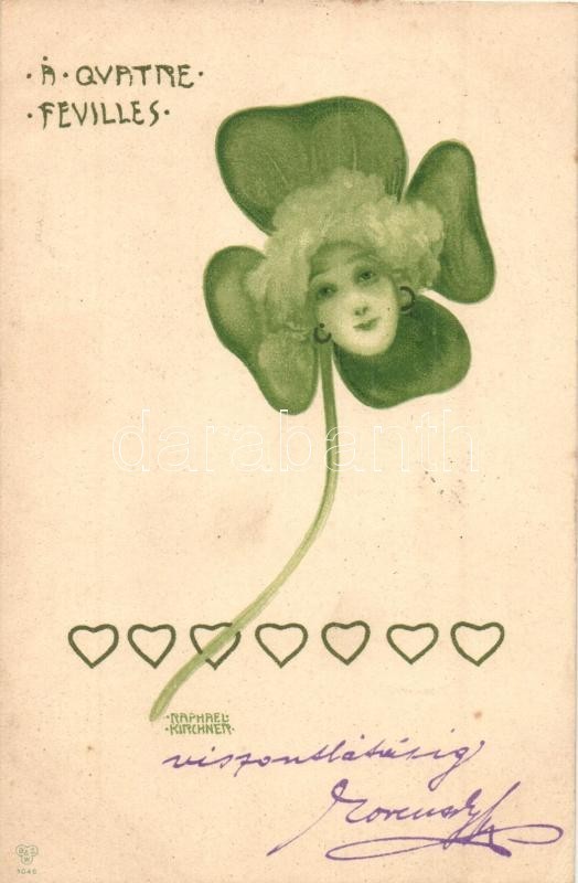 T2 1900 A Quattre Fevilles;, B.S.W. 1046. Litho S: Raphael Kirchner - Unclassified