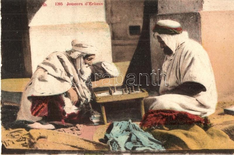 ** T2 Joueurs D'Echecs / Arab Chess Game  (from Postcard Booklet) - Unclassified