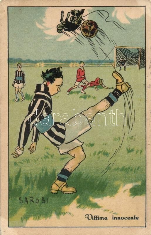 T2/T3 Vittima Innocente / Italian Football Match Art Postcard (EK) - Non Classés