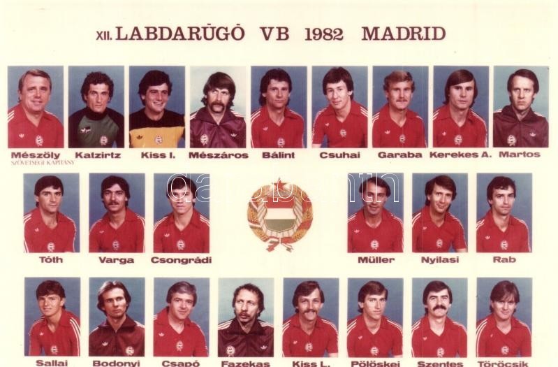 ** T1 1982 Madrid, XII. Labdarúgó VB Magyar Válogatott Csapata. Képzőművészeti Alap Kiadóvállalat / Hungary National Foo - Non Classés