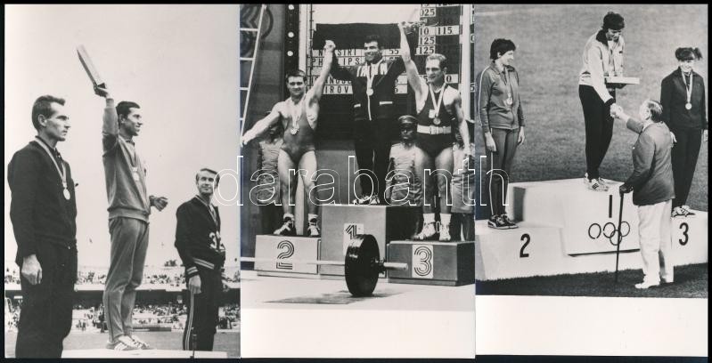 ** 1968 Mexico, Olimpia; Földi Imre, Tóthné Kovács Annamária, Kiss Antal, Dr. Kleiberné Kontsek Jolán / Olympic Games, H - Unclassified