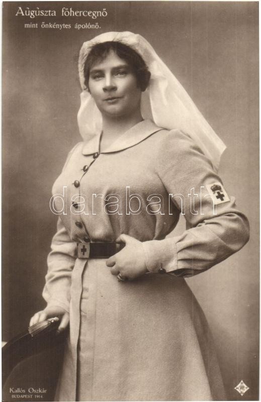 * T2 Auguszta Főhercegnő Mint önkéntes ápolónő. Kallós Oszkár / Princess Auguste Of Bavaria As A Volunteer Nurse - Non Classés