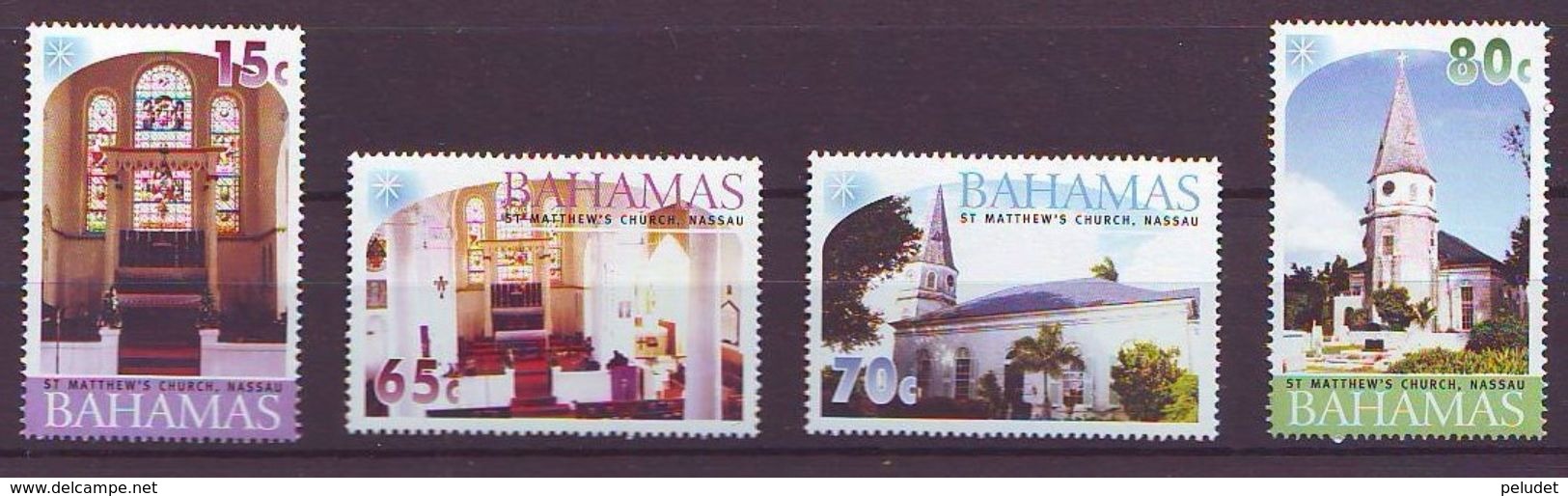 Bahamas - 2003 Christmas - St. Matthew's Church, Nassau - 4 V Mint ** - Bahamas (1973-...)